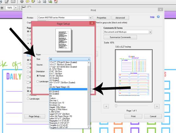 How to Re-Size a PDF Printable for Filofax, Erin Condren, etc...
