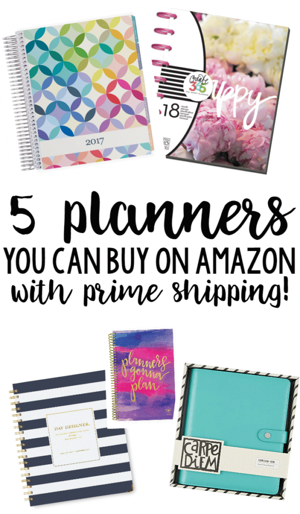 5 Planners Available on Amazon (with PRIME shipping!) Planning Inspired