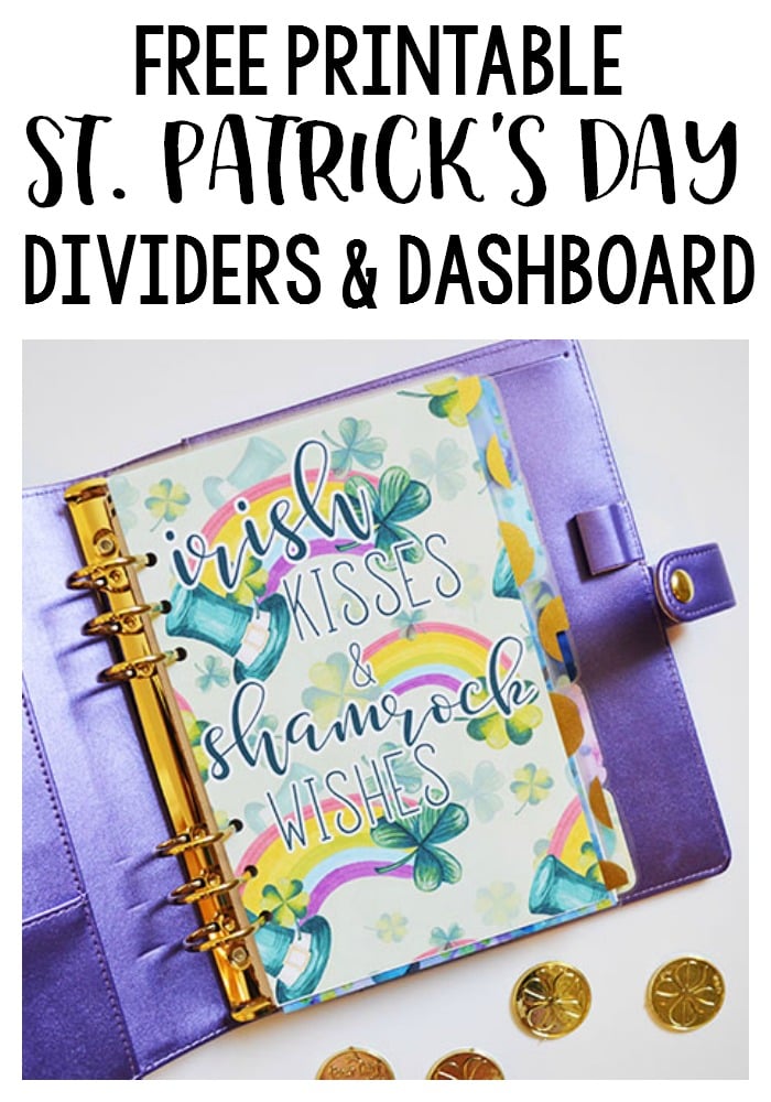 Free St. Patrick's Day Dashboard & Printable Dividers! Free St. Patrick's Day Dashboard & Printable Dividers!