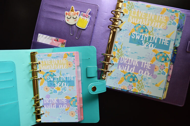 Free Printable Planner Dashboards - Summer Ocean Theme - Planning Inspired