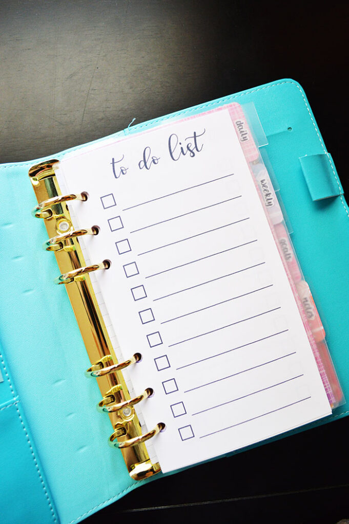Free Personal Size Printables To Do List Meal Planner Planning 