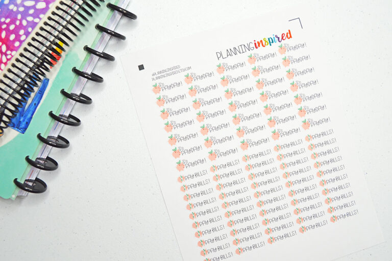 Printable PayDay Planner Stickers - Planning Inspired