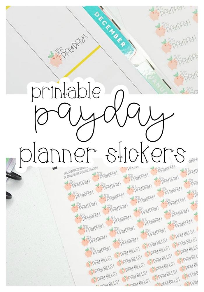 Printable Payday Planner Stickers Planning Inspired