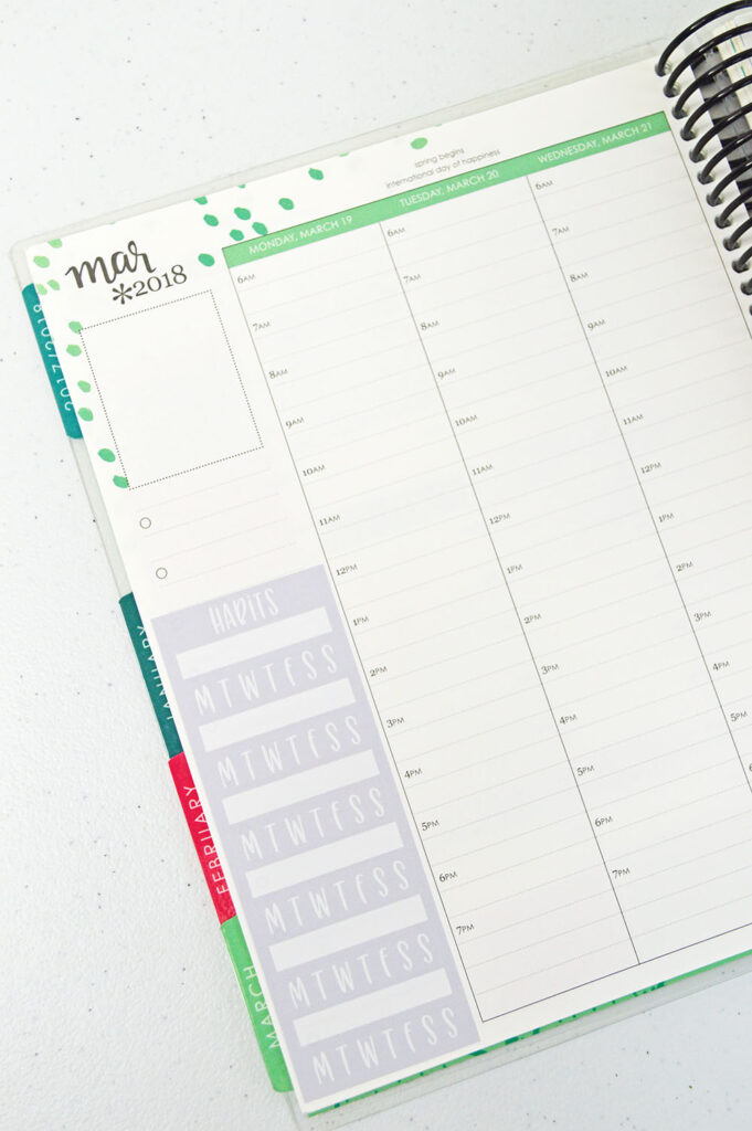 Free Printable Habit Tracker Sidebar Stickers + Design With Me ...