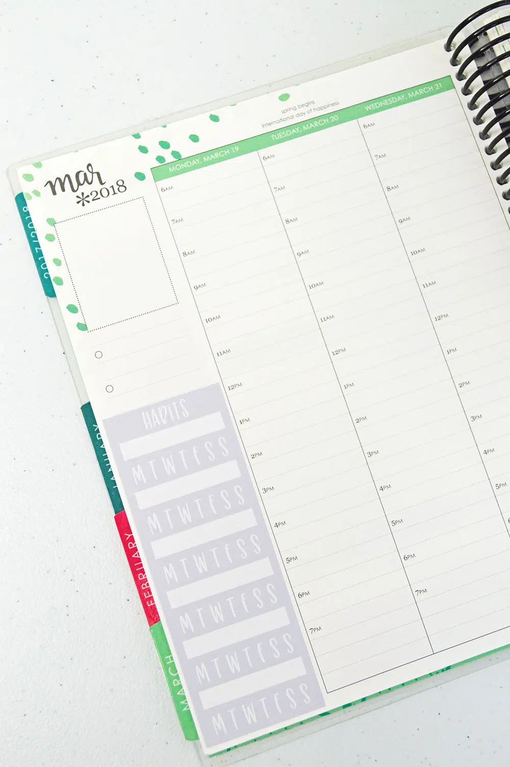 Free Printable Habit Tracker Sidebar Stickers + Design With Me