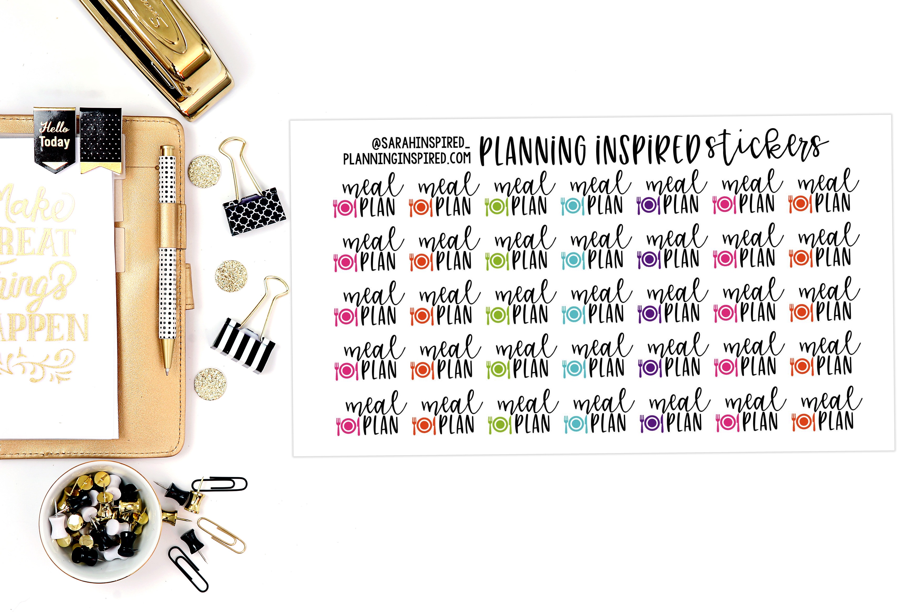 Free Printable Meal Planning Stickers