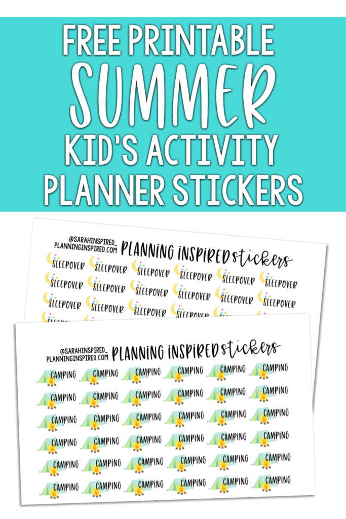 free printable summer planner stickers planning inspired