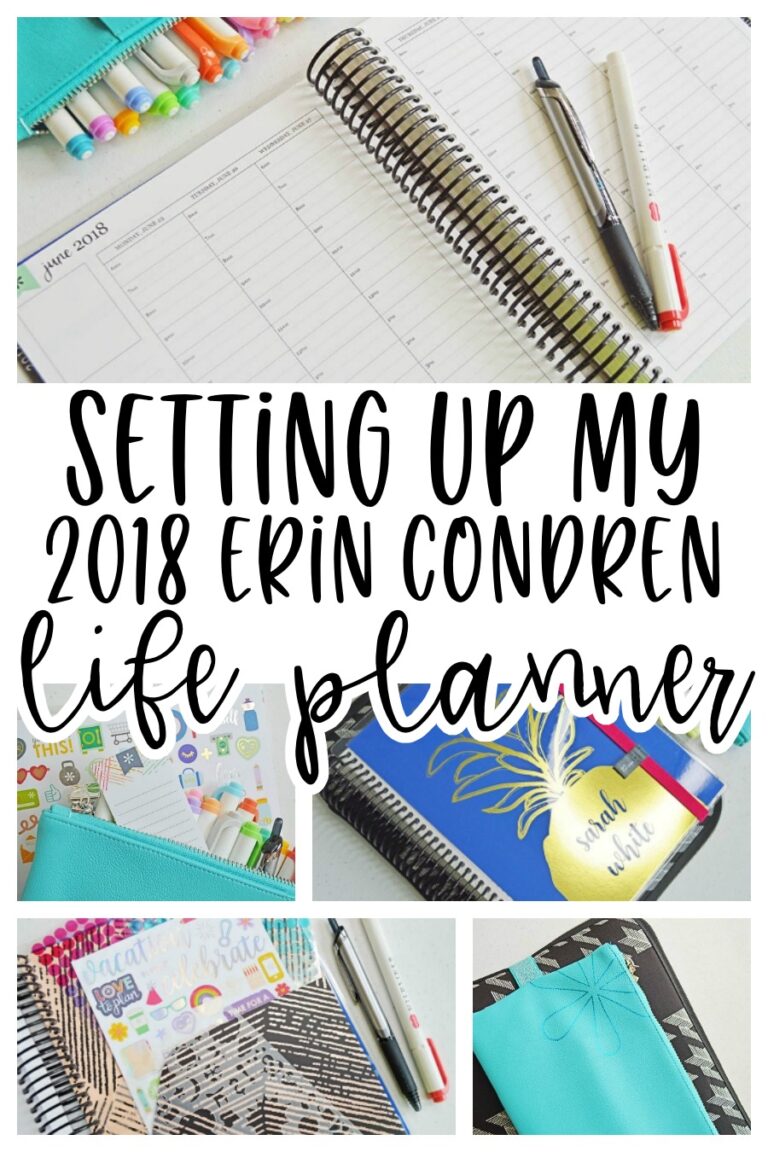 Setting Up My Hourly Erin Condren Life Planner for 20182019 Planning