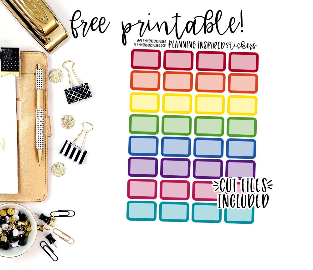 Free Printable Half Box Stickers