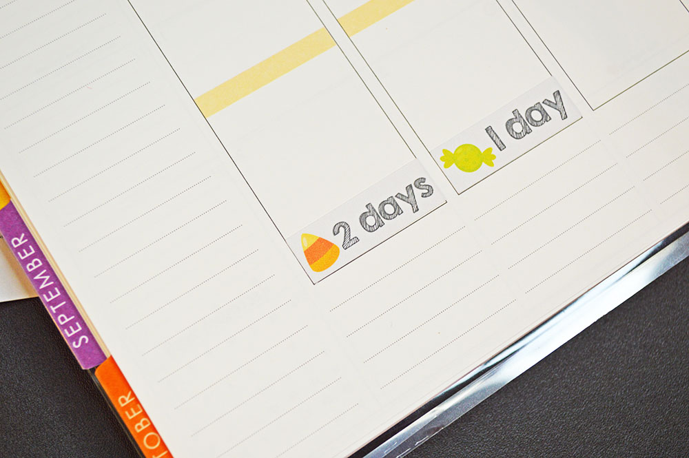 Halloween Countdown Stickers for your Planner