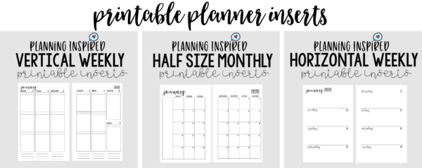 Free Printable Inserts | Notes Pages - Planning Inspired