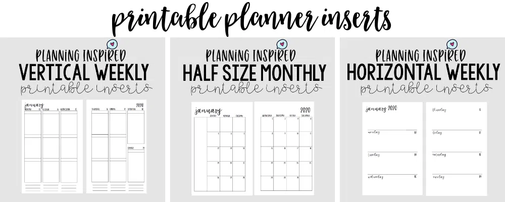 Free Printable Inserts | Notes Pages - Planning Inspired