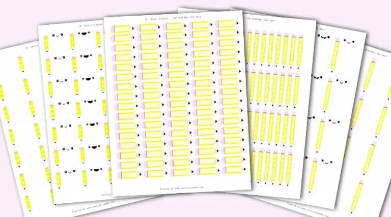 pencil planner stickers