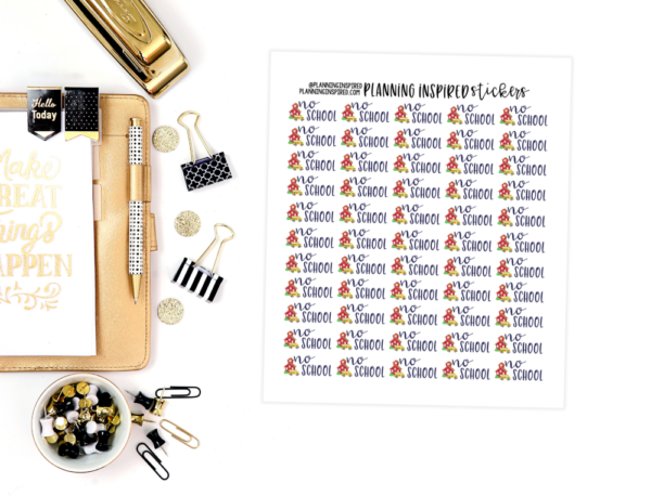 10 Free Printable Back to School Planner Stickers - Planning Inspired