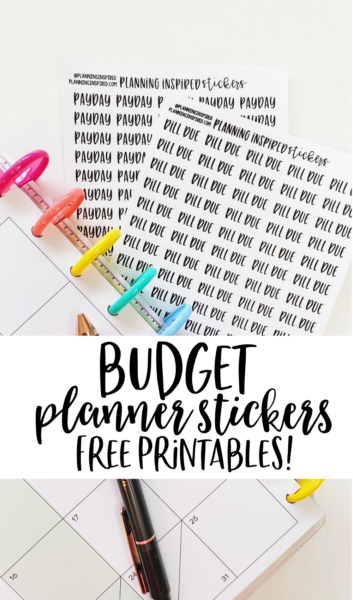 free printable budget planner stickers