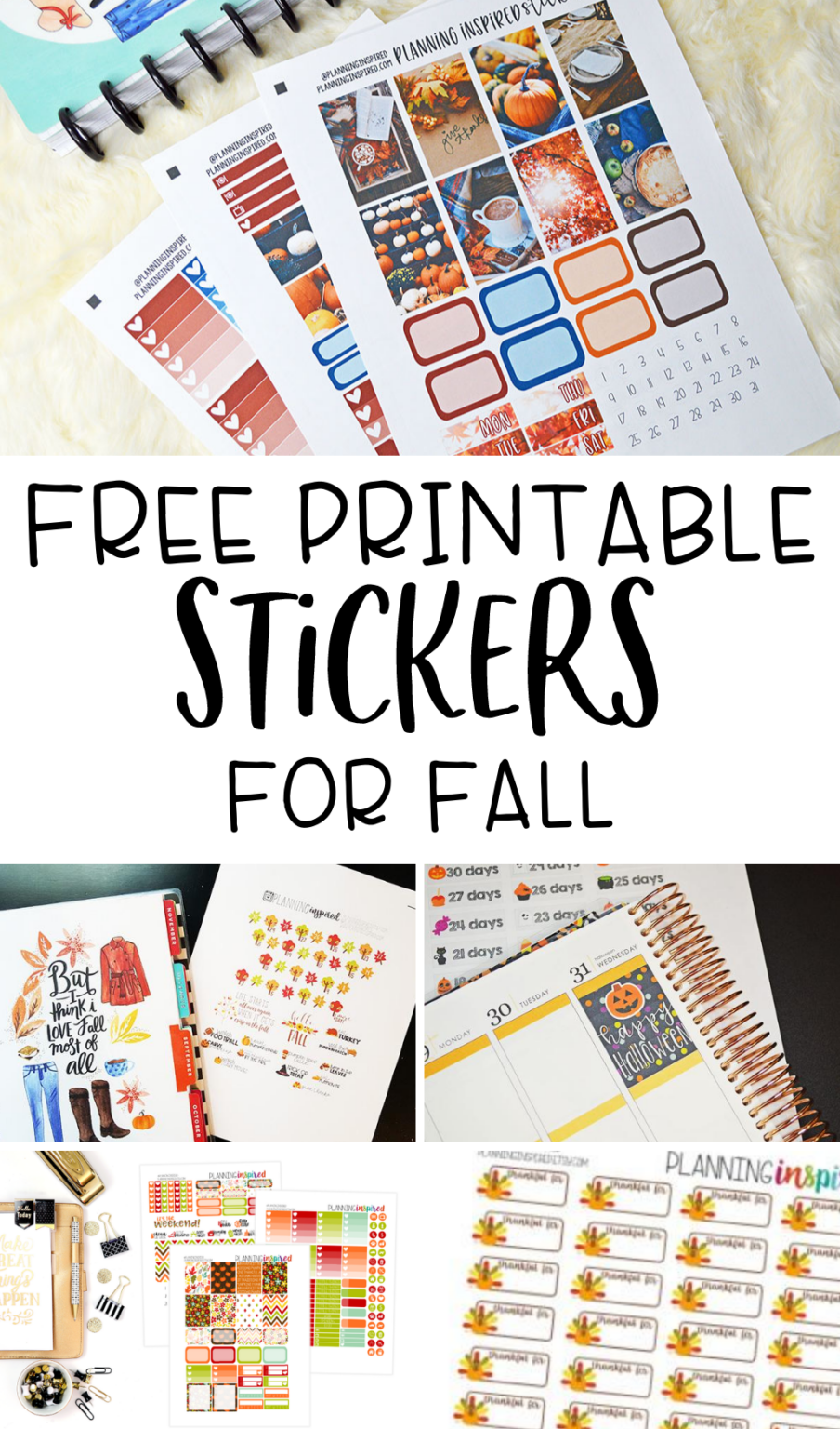 Free Printable Fall Planner Stickers - Planning Inspired
