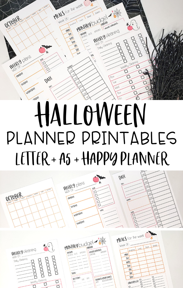 Free Planner Printables For Halloween Planning Inspired