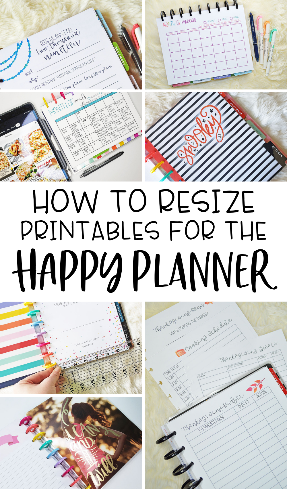 How To Resize Printables For Your Happy Planner Planning Inspired
