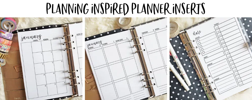 A5 Vertical Weekly Planner Inserts - Planning Inspired