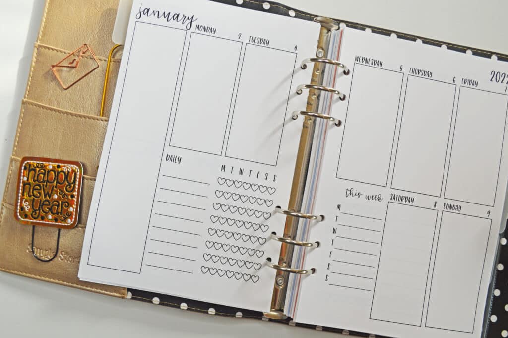 half letter weekly planner inserts
