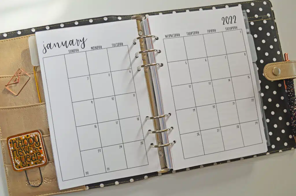 a5 planner setup- a5 monthly planner inserts