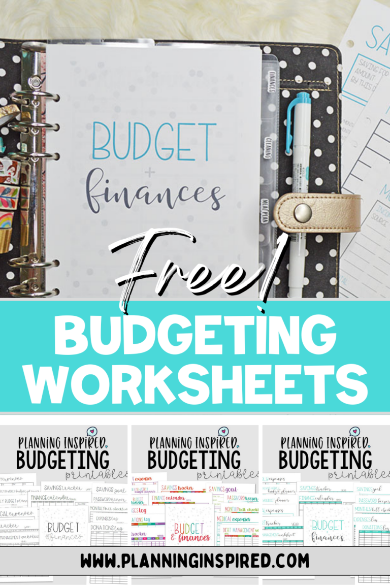 Free Printable Budget Worksheets Planning Inspired