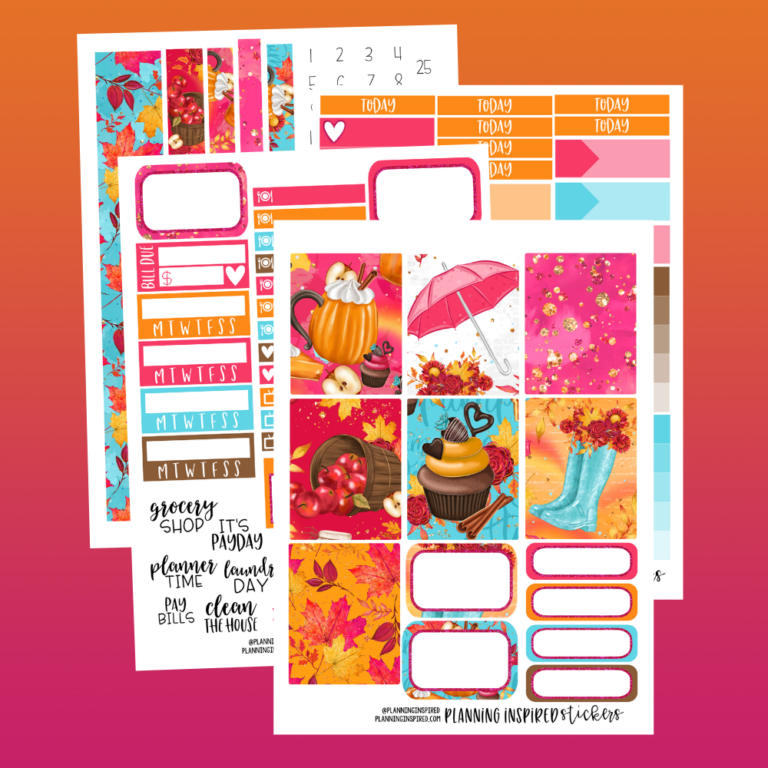 Printable Fall Weekly Sticker Kit