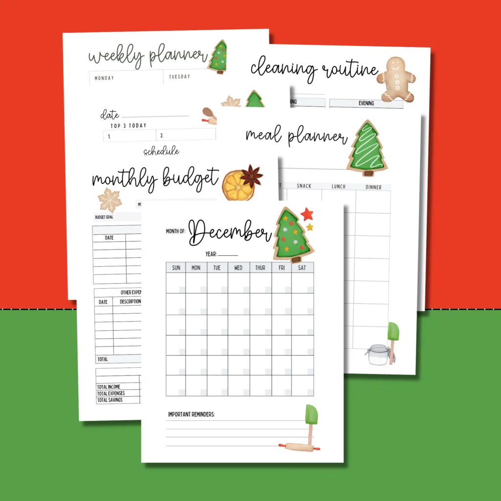 December Planner Printables