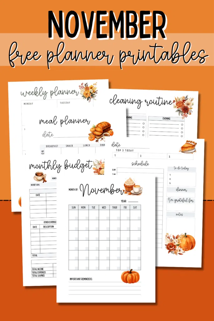 November Planner Printables