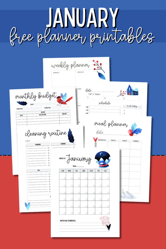 January Planner Printables - Planning Inspired