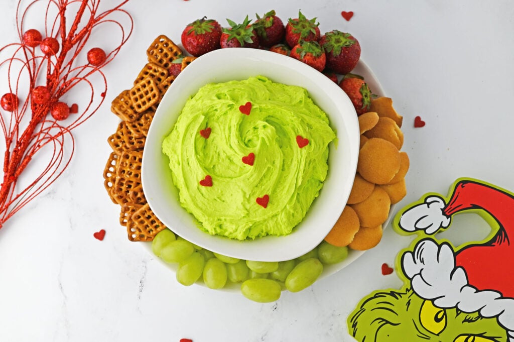 Grinch Dip with Cake Mix