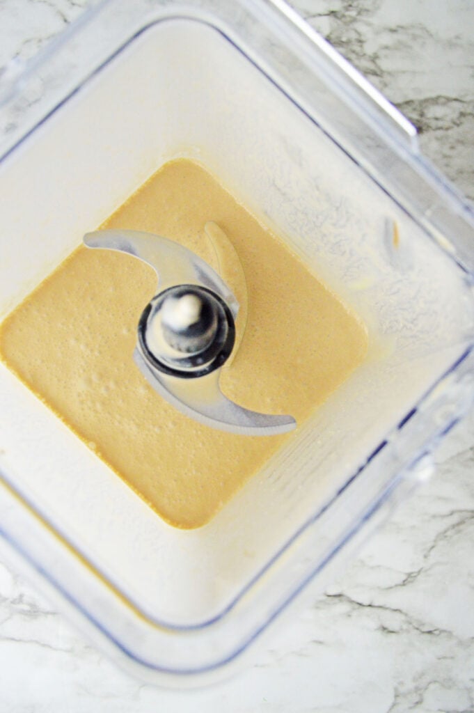 homemade irish cream blended in a blender