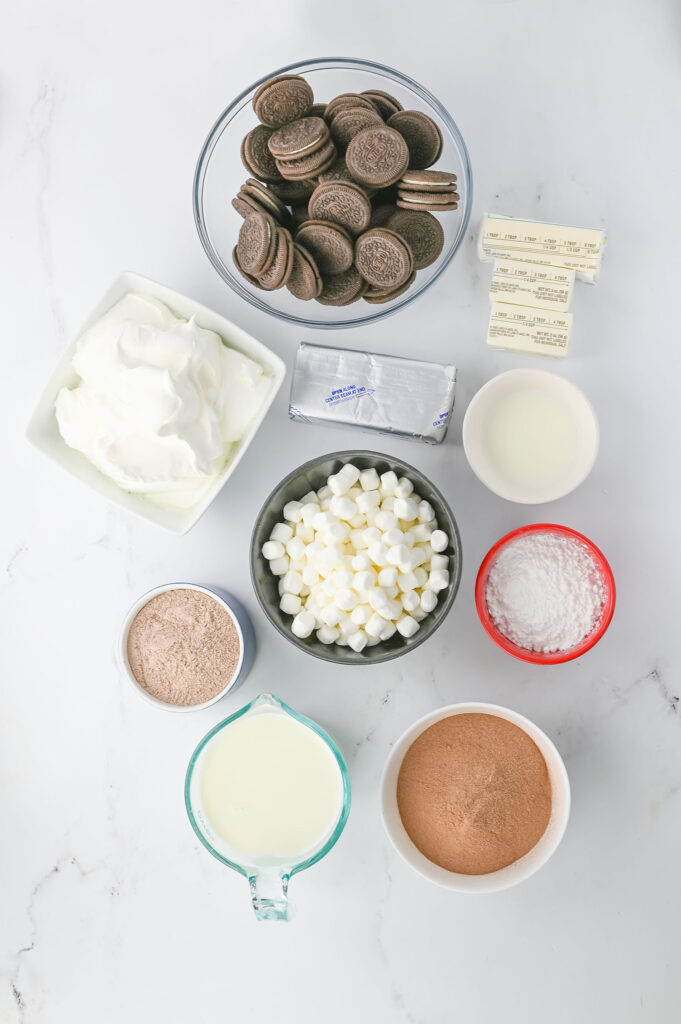 hot chocolate lasagna ingredients