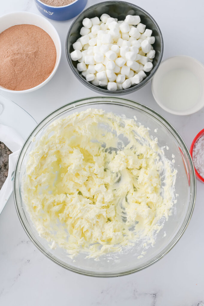 frosting in a mixing bowl