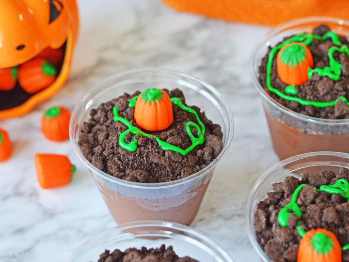 Pumpkin Patch Pudding Cups - Planning Inspired