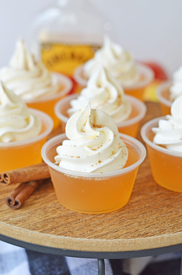 Apple Cider Jello Shots with Fireball Whiskey