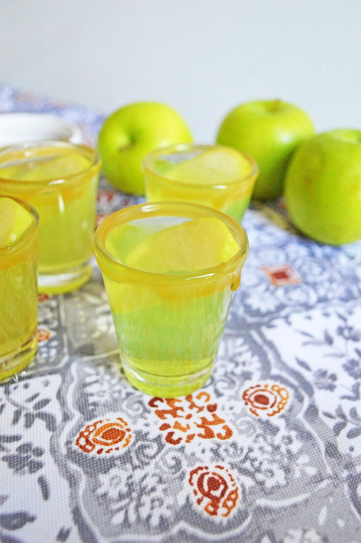 Caramel Apple Shots with Vodka