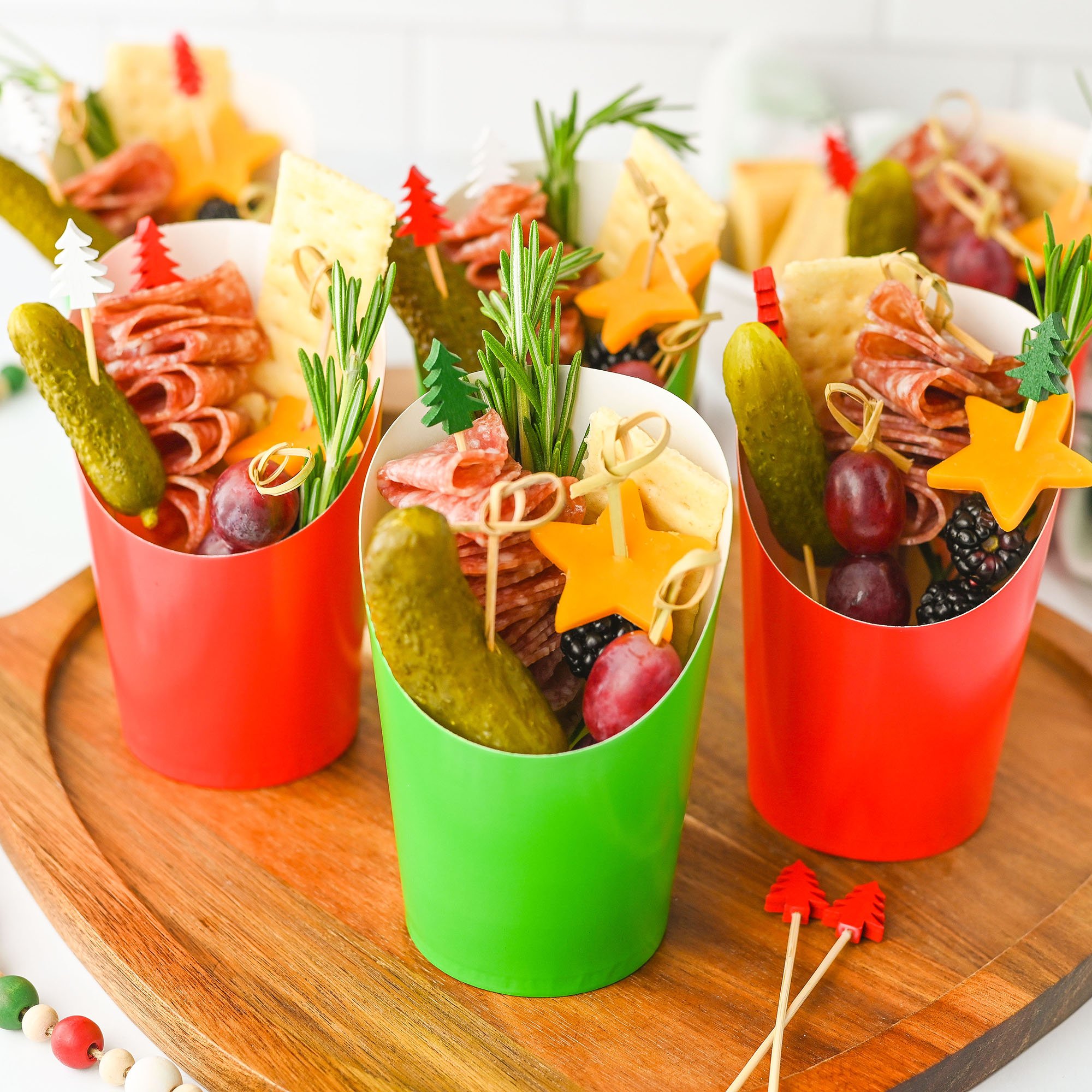 Christmas Charcuterie Cups