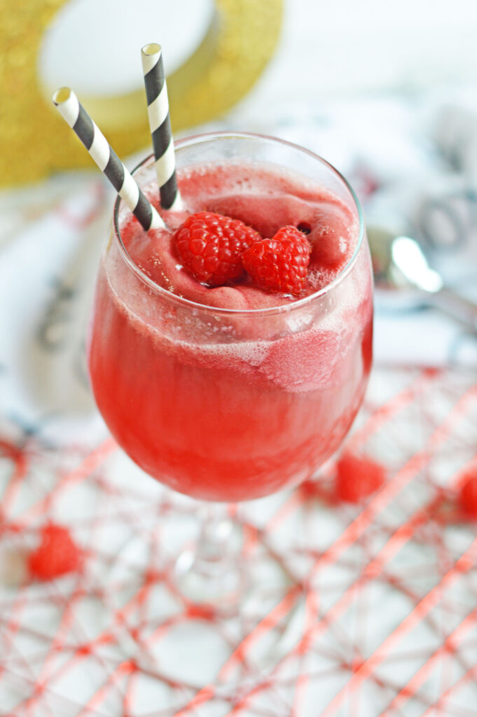 Raspberry Champagne Float