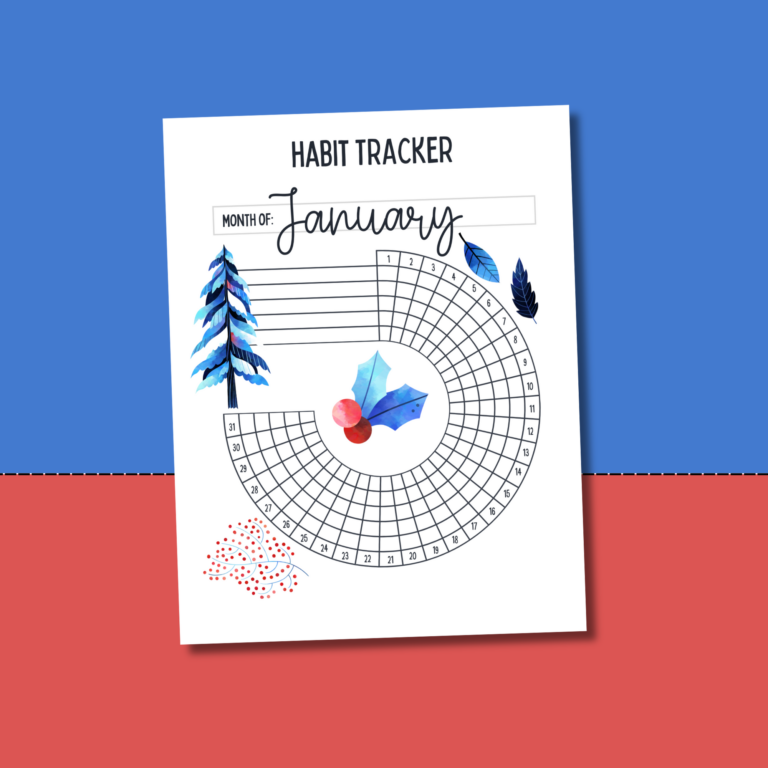 January Habit Tracker Printable