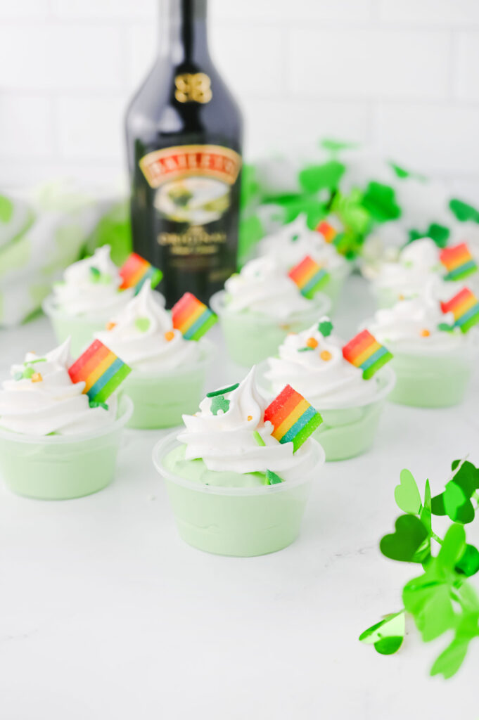 St. Patrick's Day Pudding Shots