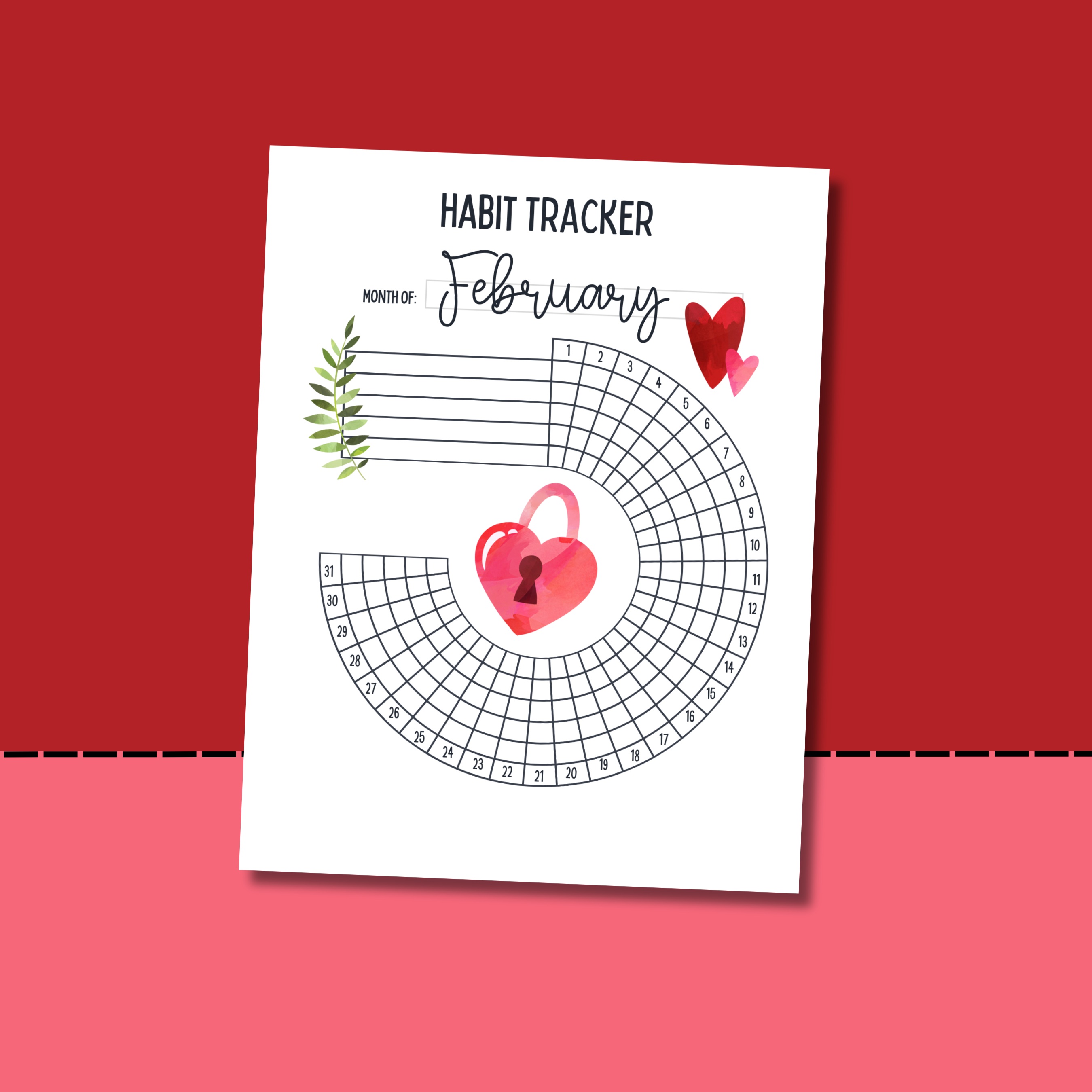 Free February Habit Tracker Printable
