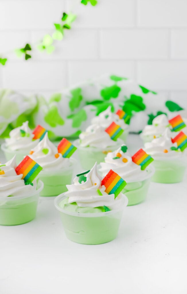 St. Patrick's Day Pudding Shots