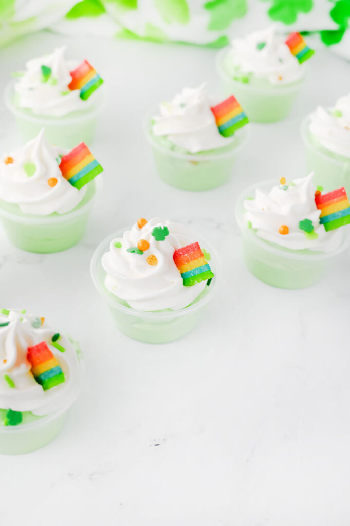 St. Patrick's Day Pudding Shots