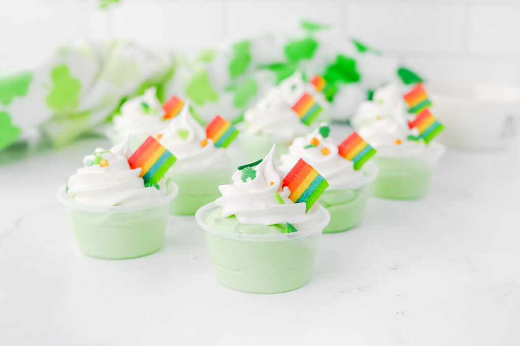 St. Patrick's Day Pudding Shots