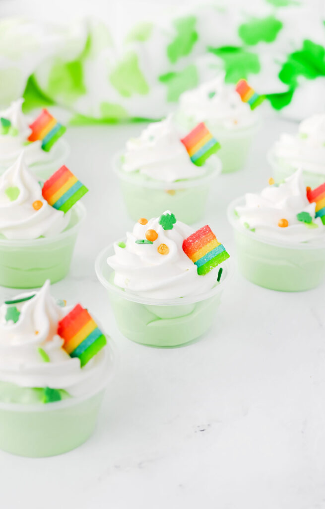 St. Patrick's Day Pudding Shots