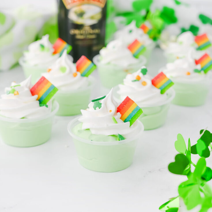St. Patrick's Day Pudding Shots