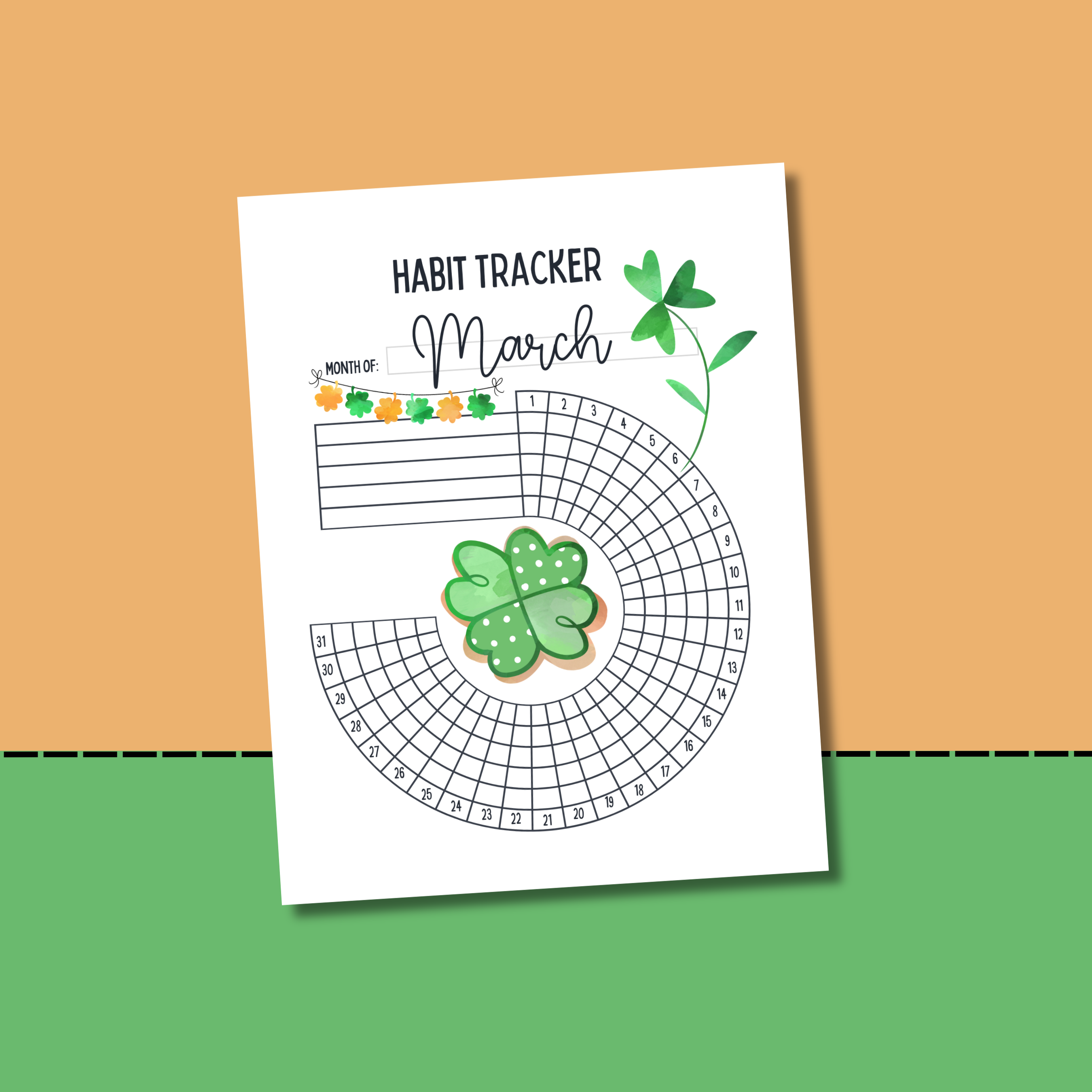 Free March Habit Tracker Printable