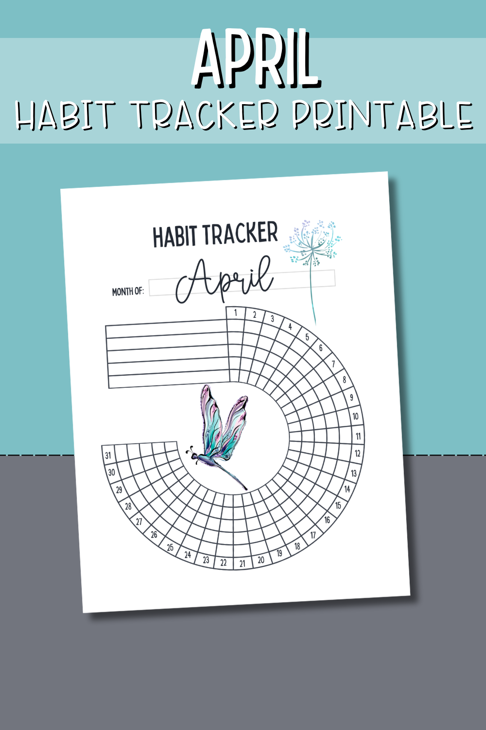 Free April Habit Tracker Printable - Planning Inspired