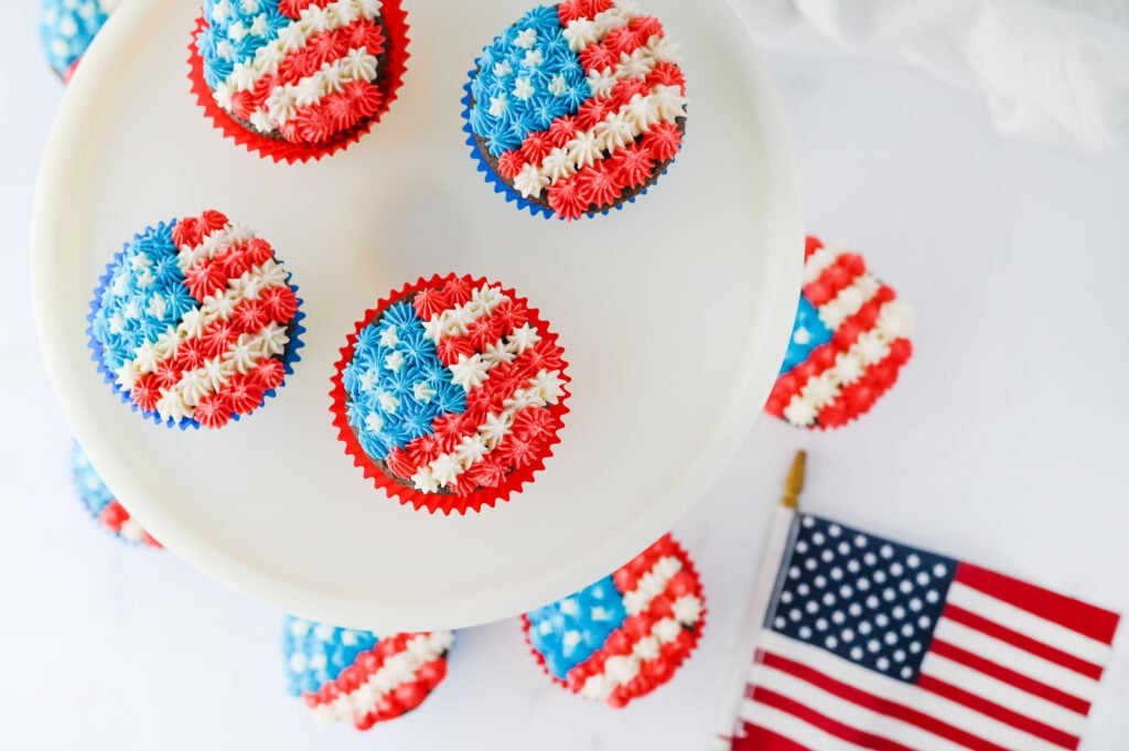 American Flag Cupcakes